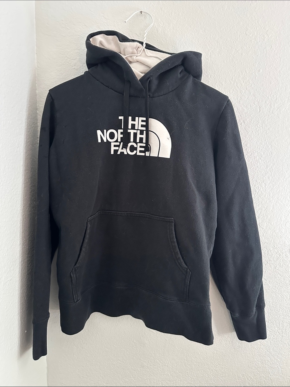 The North Face Black Pullover Hoodie with White Logo